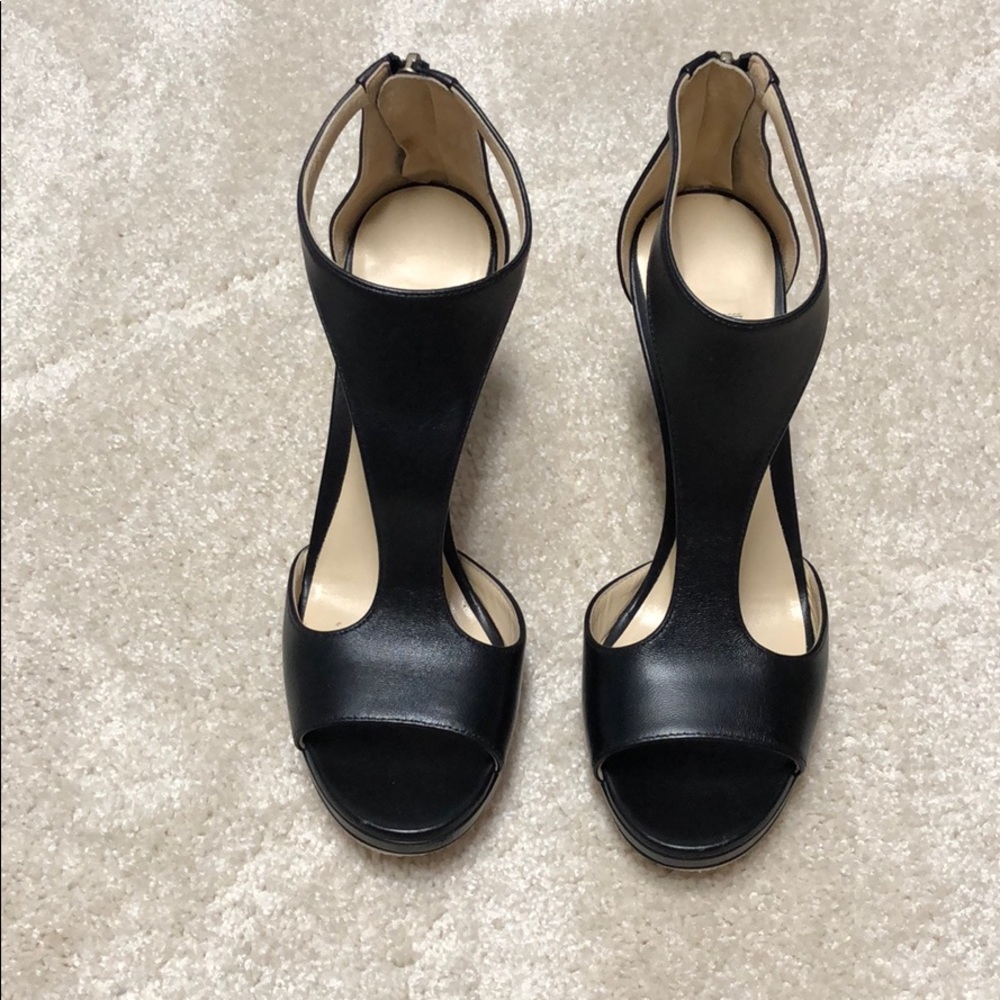 WORN TWICE! Jimmy Choo Lana 100mm heel Sz 39 Lthr
